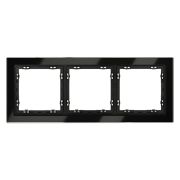 Рамка 3-м S70 стеклян. черн. Voltum VLS110308