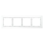 Рамка 4-м S70 стеклян. бел. матов. Voltum VLS110402