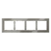 Рамка 4-м S70 стеклян. шелк Voltum VLS110404