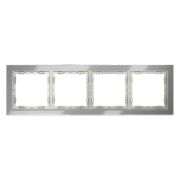 Рамка 4-м S70 стеклян. сталь Voltum VLS110405