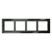 Рамка 4-м S70 стеклян. титан Voltum VLS110406