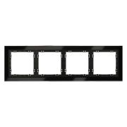 Рамка 4-м S70 стеклян. черн. Voltum VLS110408