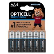 Элемент питания алкалиновый AA/LR6 (блист. 6шт) Turbo Max Opticell 6053005