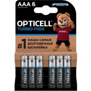 Элемент питания алкалиновый AAA/LR03 (блист. 6шт) Turbo Max Opticell 6053006
