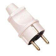 Вилка электрич. с заземл. 16А 220В бел. Makel 10002