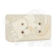 Розетка 2-м ОП Олимп 16А IP20 без заземл. сл. кость UNIVersal Б-О0102