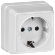 Розетка 1-м ОП Октава РС20-3-ОБ 16А IP20 с заземл. бел. GENERICA ERO11-K01-16-DC