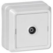 Розетка телевизионная TV 1-м ОП Октава РТВ20-ОБ IP20 бел. GENERICA EAO10-K01-DC