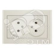 Розетка 2-м СП Бриллиант 16А IP20 без заземл. сл. кость UNIVersal 7948738