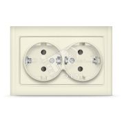 Розетка 2-м СП Бриллиант 16А IP20 с заземл. сл. кость UNIVersal 7948752