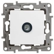 Розетка телевизионная TV СП Etika 2дБ 0-2400МГц с топологией «звезда» механизм бел. IEK 672251