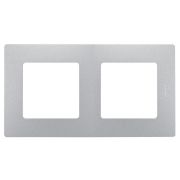 Рамка 2-м Etika алюм. IEK 672552