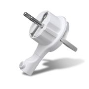 Вилка-невидимка электрическая 16А 250В с заземл. бел. UNIVersal 5566874