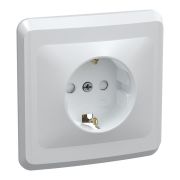 Розетка 1-м СП Вега РСш10-3-ВБ с заземл. контактом и защ. штор 16А бел. GENERICA ERV14-K01-16-DM